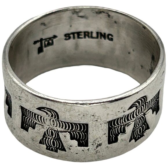 Bell Trading Post Jewelry - Vintage Bell Trading Post 925 Sterling Silver Navajo Thunderbird Ring - Size 8